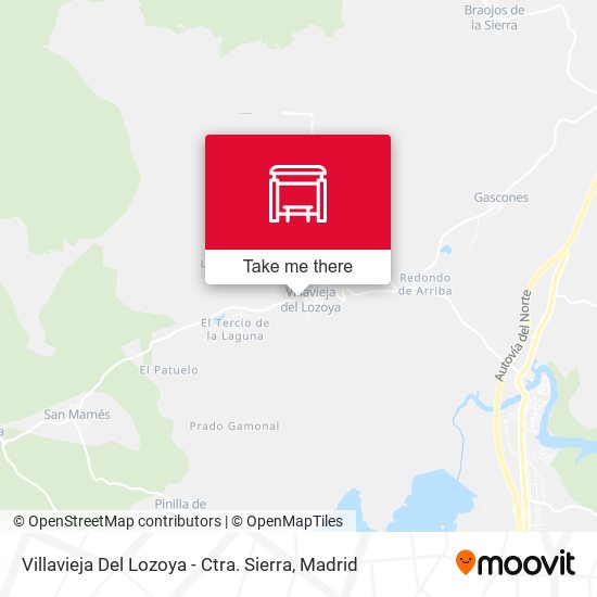 Villavieja Del Lozoya - Ctra. Sierra map