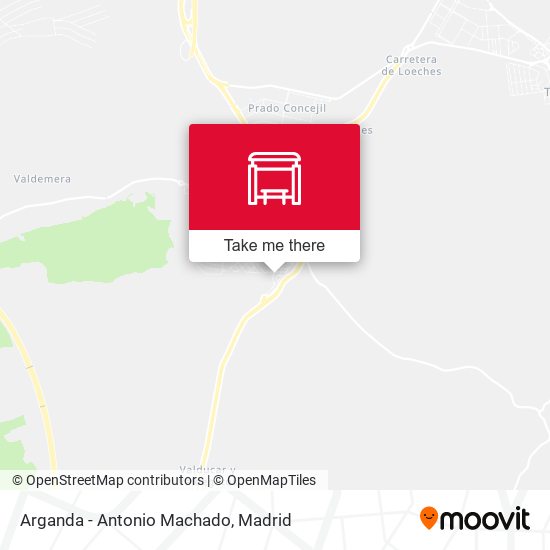 Arganda - Antonio Machado map