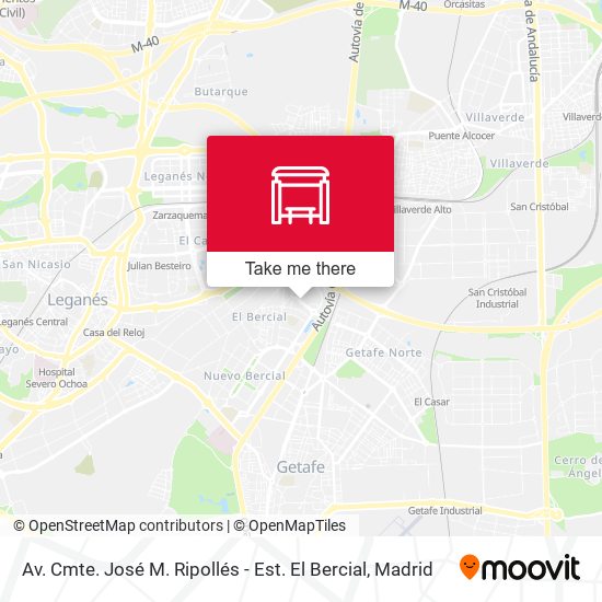 mapa Av. Cmte. José M. Ripollés - Est. El Bercial