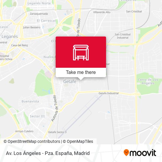 Av. Los Ángeles - Pza. España map