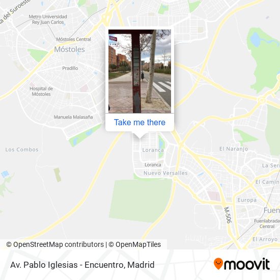 Av. Pablo Iglesias - Encuentro map
