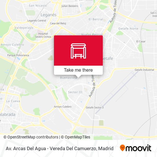 Av. Arcas Del Agua - Vereda Del Camuerzo map