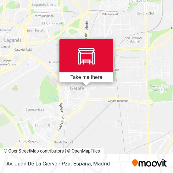 Av. Juan De La Cierva - Pza. España map