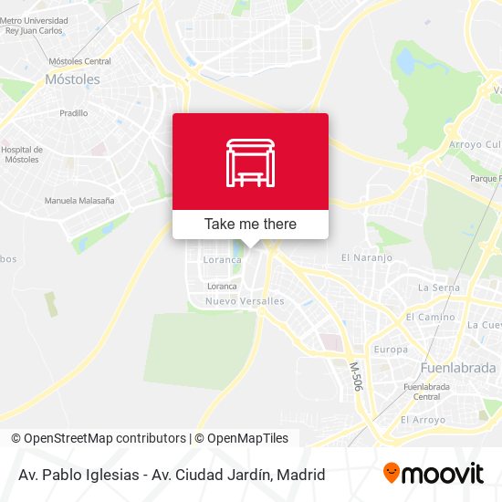 Av. Pablo Iglesias - Av. Ciudad Jardín map