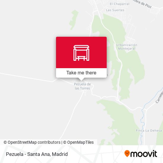 Pezuela - Santa Ana map