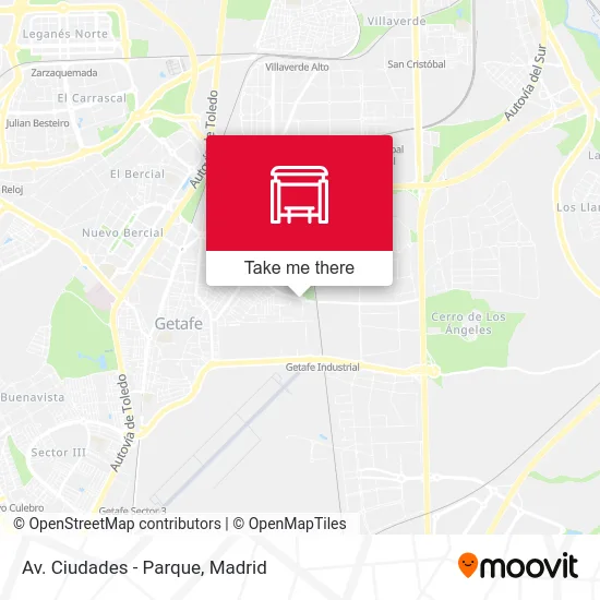 Av. Ciudades - Parque map