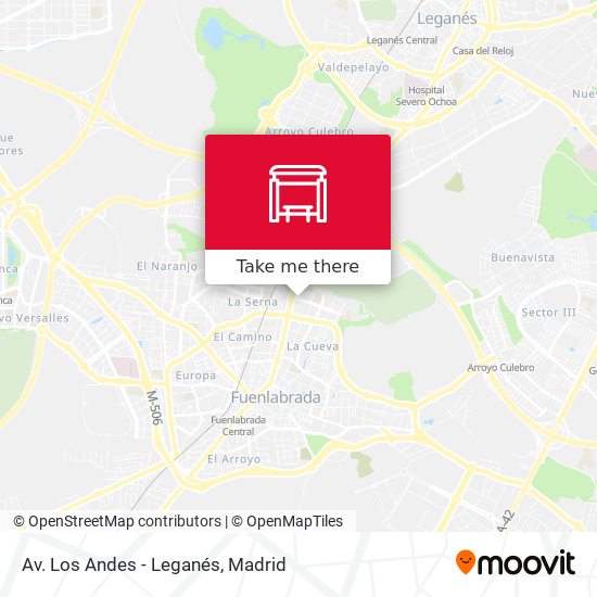 mapa Av. Los Andes - Leganés