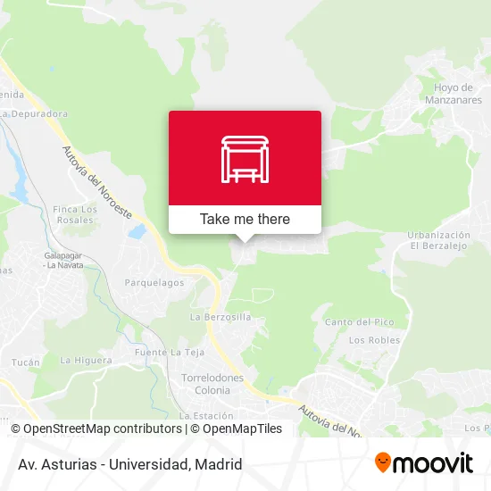 Av. Asturias - Universidad map