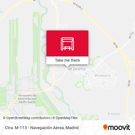 Ctra. M-113 - Navegación Aérea map