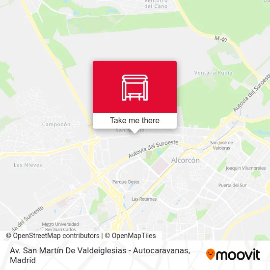 Av. San Martín De Valdeiglesias - Autocaravanas map