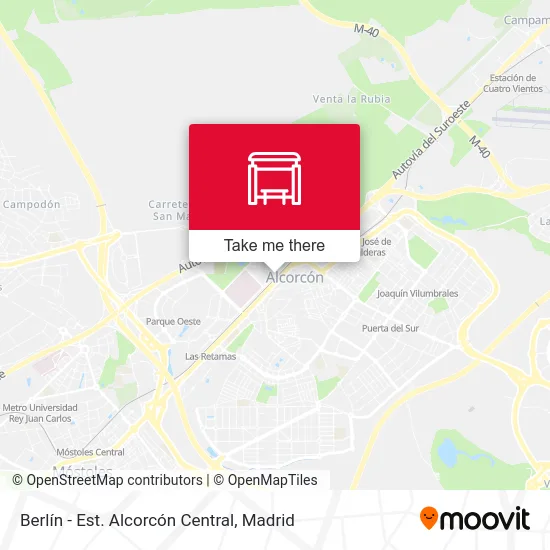 Berlín - Est. Alcorcón Central map