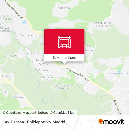 Av. Dehesa - Polideportivo map