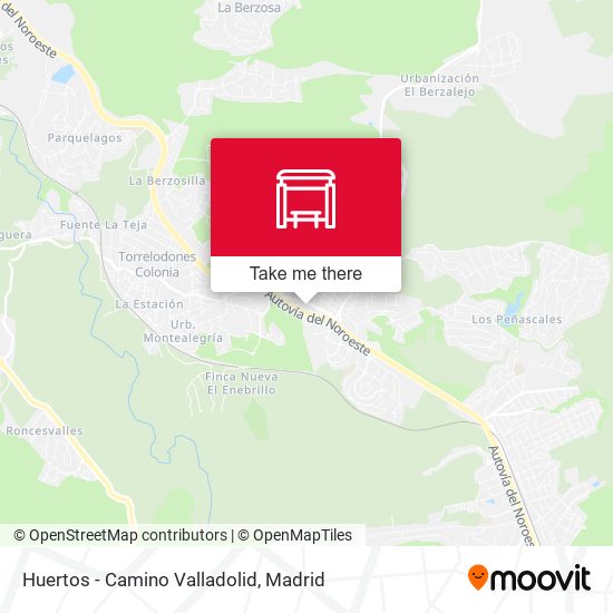 Huertos - Camino Valladolid map