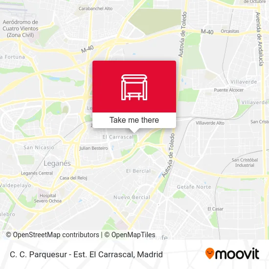 C. C. Parquesur - Est. El Carrascal map