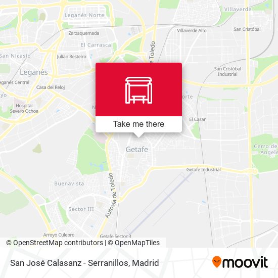 San José Calasanz - Serranillos map