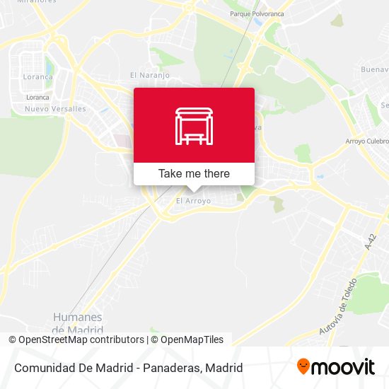 Comunidad De Madrid - Panaderas map