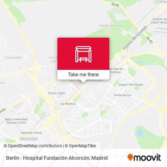 Berlín - Hospital Fundación Alcorcón map