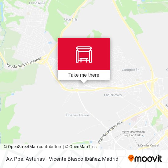 Av. Ppe. Asturias - Vicente Blasco Ibáñez map