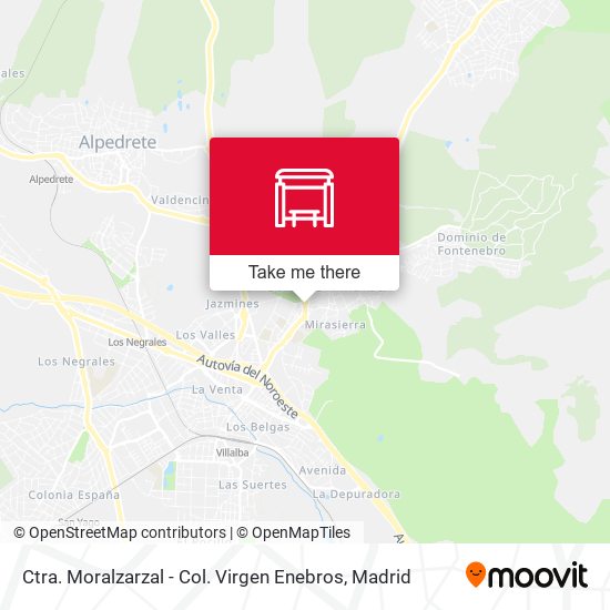 Ctra. Moralzarzal - Col. Virgen Enebros map