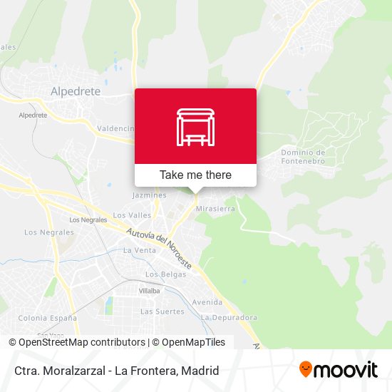 Ctra. Moralzarzal - La Frontera map