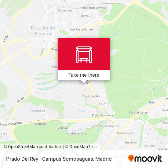 Prado Del Rey - Campus Somosaguas map