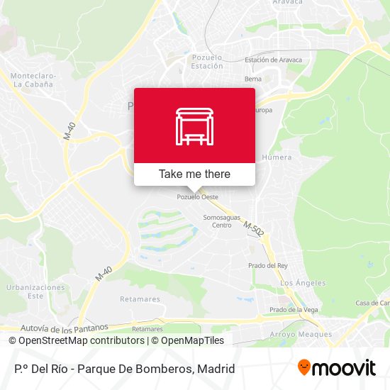 P.º Del Río - Parque De Bomberos map