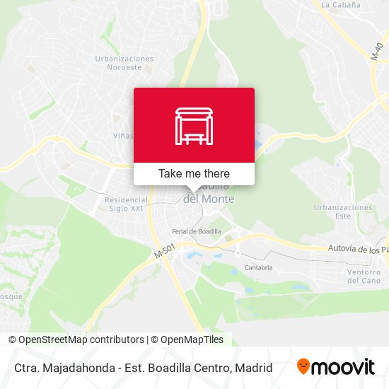 Ctra. Majadahonda - Est. Boadilla Centro map