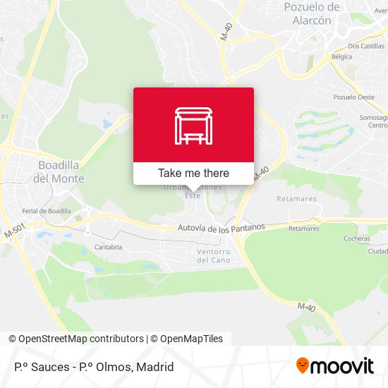 P.º Sauces - P.º Olmos map