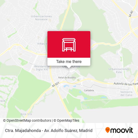 Ctra. Majadahonda - Av. Adolfo Suárez map