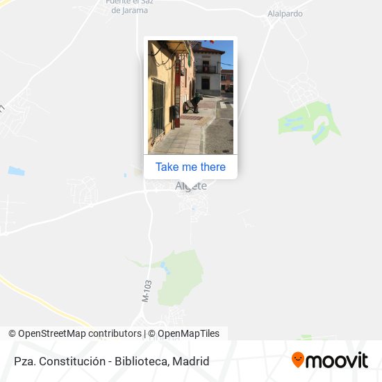 Pza. Constitución - Biblioteca map