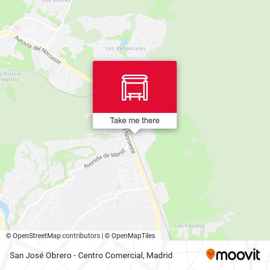 San José Obrero - Centro Comercial map