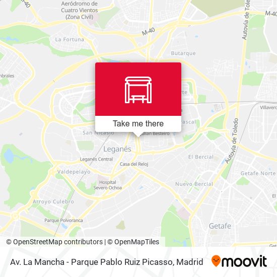 mapa Av. La Mancha - Parque Pablo Ruiz Picasso