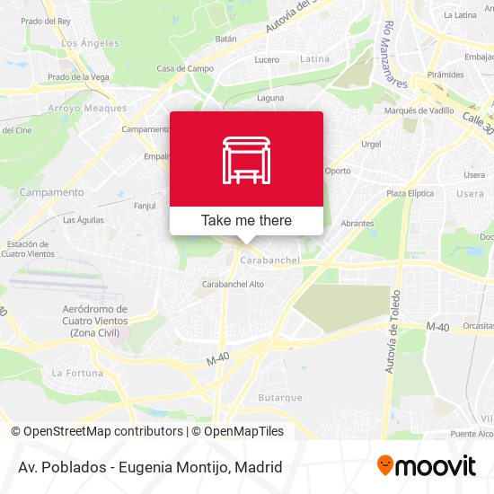 mapa Av. Poblados - Eugenia Montijo