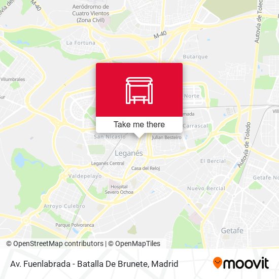 mapa Av. Fuenlabrada - Batalla De Brunete