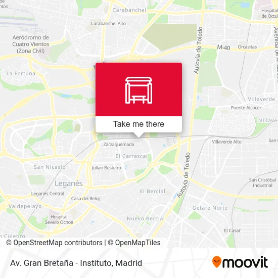 Av. Gran Bretaña - Instituto map