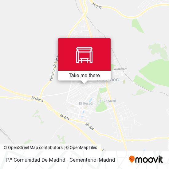 mapa P.º Comunidad De Madrid - Cementerio