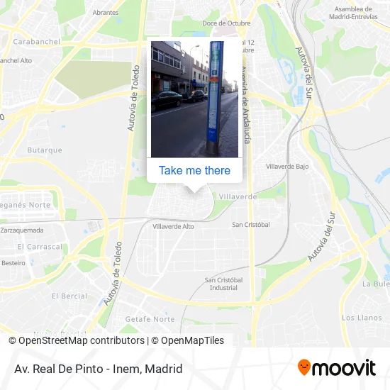 Av. Real De Pinto - Inem map