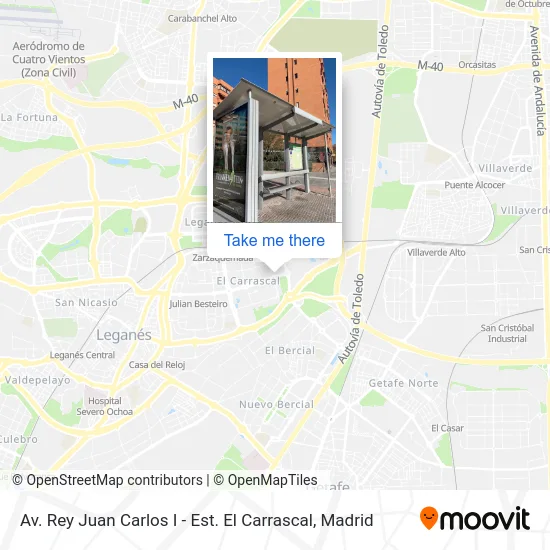 Av. Rey Juan Carlos I - Est. El Carrascal map