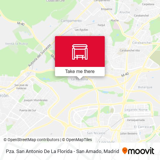 mapa Pza. San Antonio De La Florida - San Amado