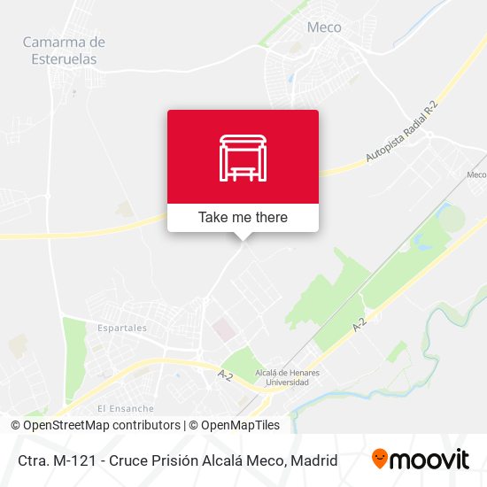 Ctra. M-121 - Cruce Prisión Alcalá Meco map