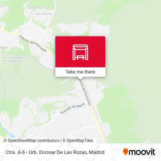 Ctra. A-6 - Urb. Encinar De Las Rozas map