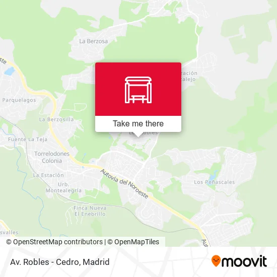 Av. Robles - Cedro map
