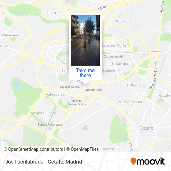Av. Fuenlabrada - Getafe map
