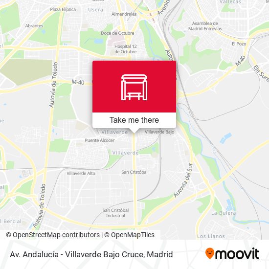 Av. Andalucía - Villaverde Bajo Cruce map