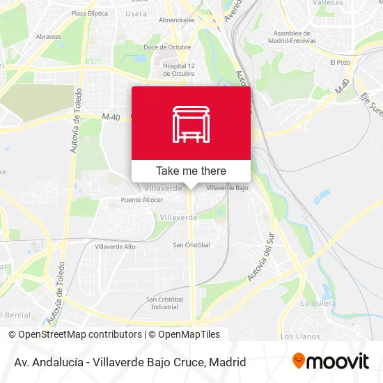 Av. Andalucía - Villaverde Bajo Cruce map