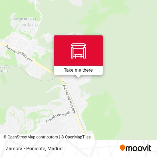 Zamora - Poniente map