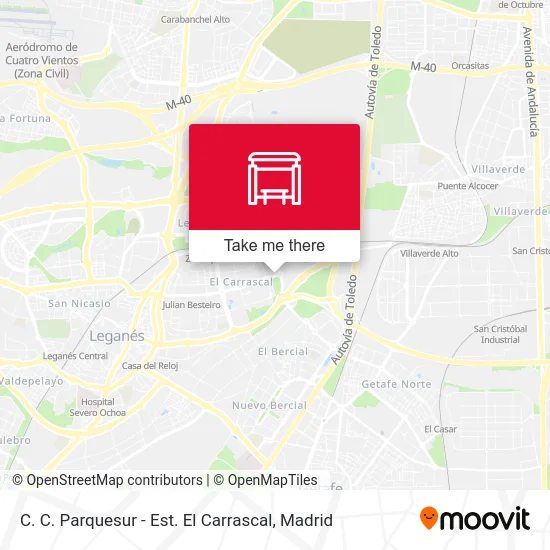 C. C. Parquesur - Est. El Carrascal map