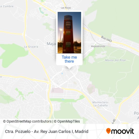 mapa Ctra. Pozuelo - Av. Rey Juan Carlos I