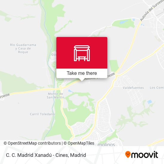 C. C. Madrid Xanadú - Cines map