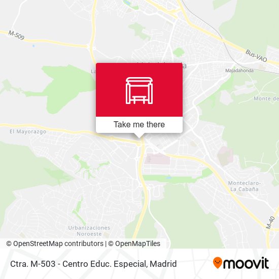 Ctra. M-503 - Centro Educ. Especial map